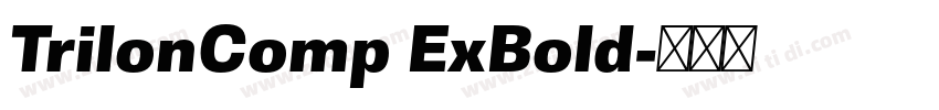 TrilonComp ExBold字体转换